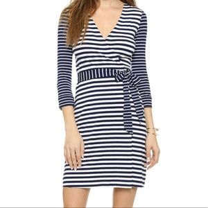DVF wrap stripe dress